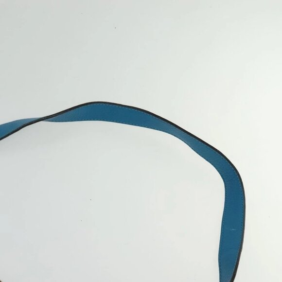 GUCCI Bamboo Hand Bag Leather 2way Blue Gold - Picture 12 of 16